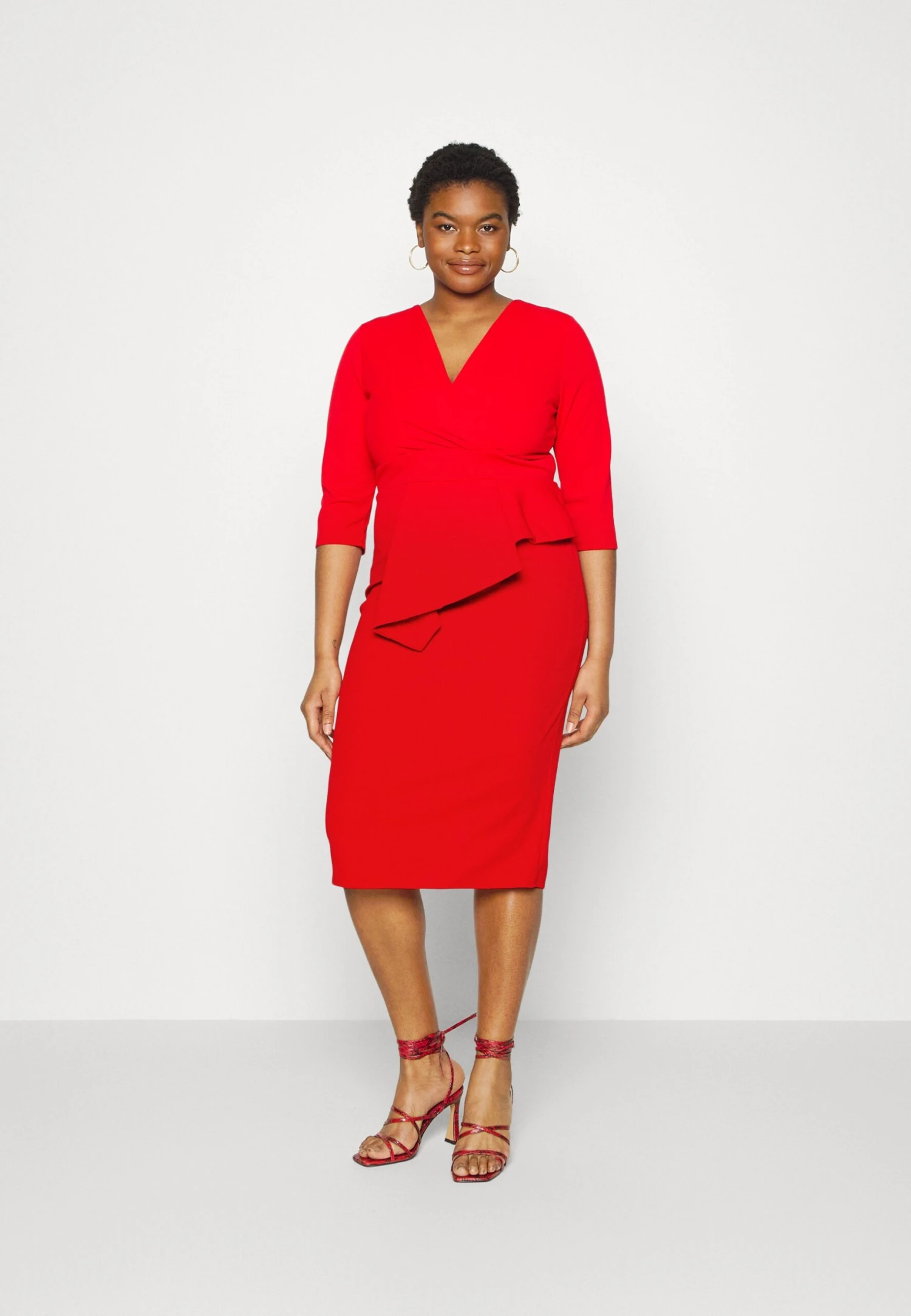 Hossy V Neck Midi - Cocktailjurk - Red 1 Hossy V Neck Midi - Cocktailjurk - Red