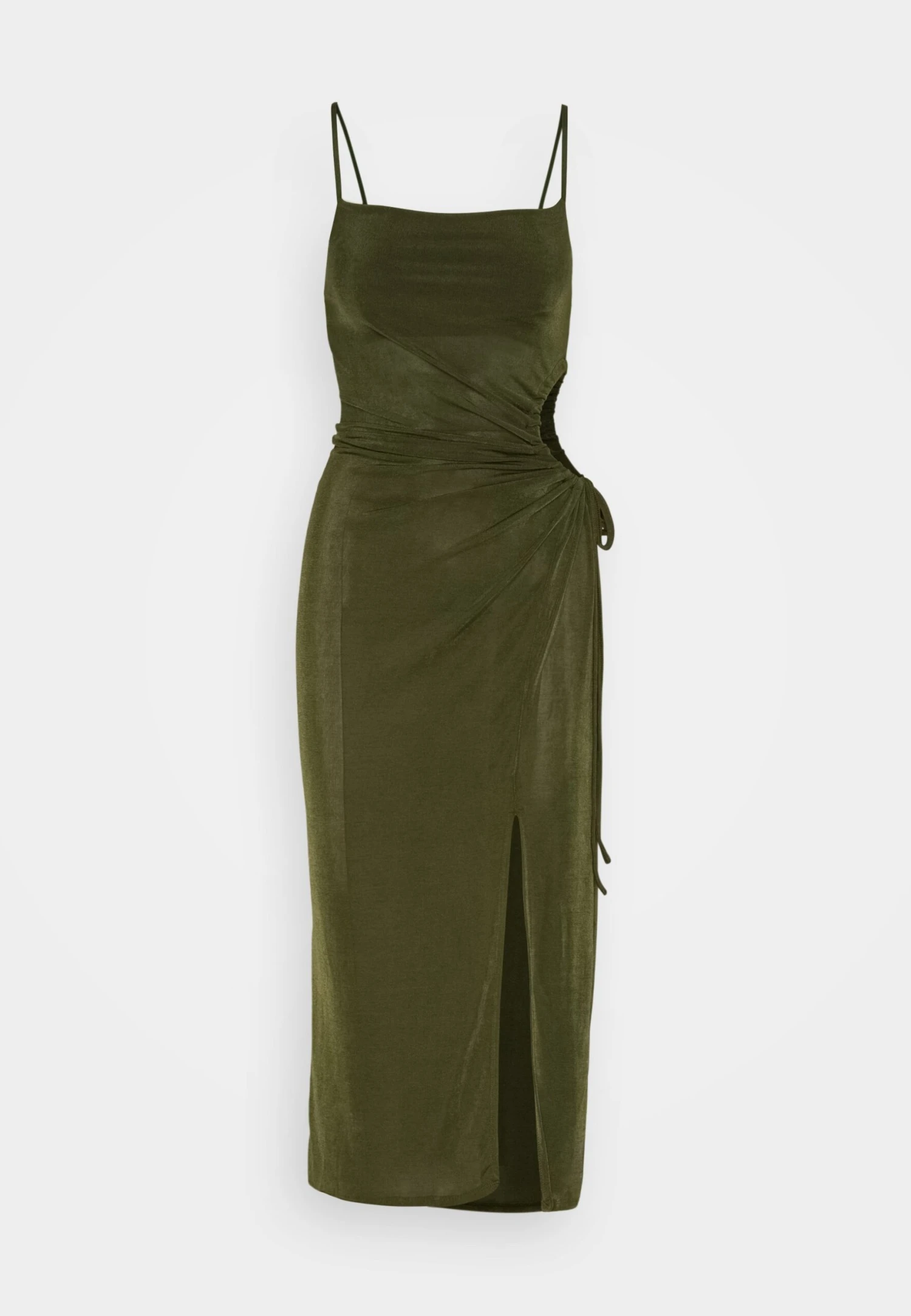 Wal G Grace Cut Out Midi - Jerseyjurk - Olive Green 5 Wal G Grace Cut Out Midi - Jerseyjurk - Olive Green - Afbeelding 5