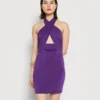 Wal G Party Lady Halter Neck Mini - Jerseyjurk - Purple