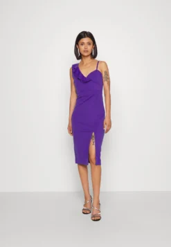 Wal G Cami Ruffle Midi - Jurk - Purple