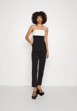 Wal G Janya Contrast Jumpsuit- Jumpsuit - Black/White