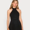 Wal G Cheryl Halter Neck Skater Dress - Jurk - Black