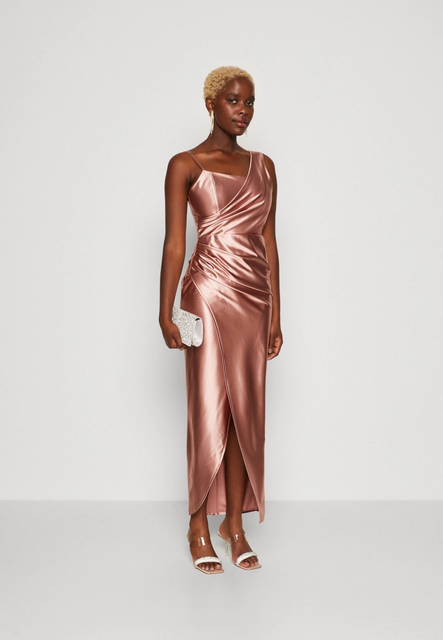 Wal G Valentines Romeo Asymmetric Maxi - Galajurk - Dusty Pink 2 Wal G Valentines Romeo Asymmetric Maxi - Galajurk - Dusty Pink - Afbeelding 2