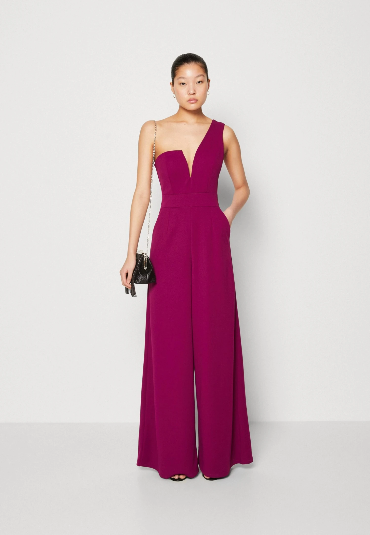 Wal G Fleur One Shoulder- Jumpsuit - Purple 2 Wal G Fleur One Shoulder- Jumpsuit - Purple - Afbeelding 2