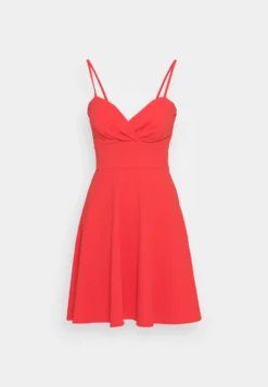 Wal G V Neck Strappy Skater Dress - Cocktailjurk - Coral -Wal G Verkoopwinkel 9c212ab928f94c989b84df6fd18c456c scaled