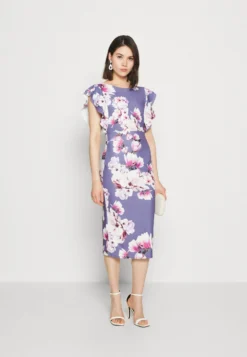Wal G Diana Ruffle Sleeve Midi Dress - Jerseyjurk - Purple -Wal G Verkoopwinkel 9e3c6347d07a41729ff4eb9972bc7197 scaled