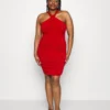 Missy Knot Midi Plus Size - Jurk - Red