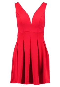 Eloise V Neck Skater Dress - Cocktailjurk - Red -Wal G Verkoopwinkel a8f51522afc94592a5c34a539482afa4