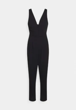 Sleeveless Plunge - Jumpsuit - Black