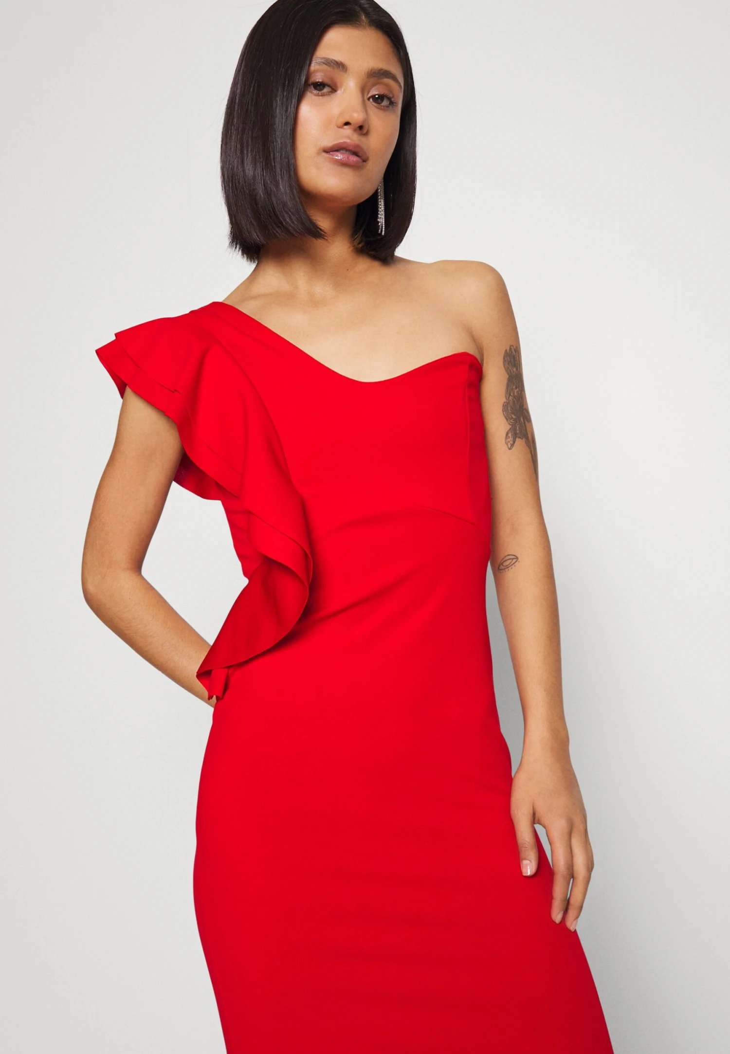 Wal G One Shoulder Maxi Dress - Cocktailjurk - Red 4 Wal G One Shoulder Maxi Dress - Cocktailjurk - Red - Afbeelding 4