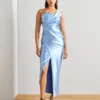 Wal G Valentines Romeo Asymmetric Maxi - Galajurk - Dusty Blue