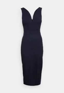 V Neck Midi - Jerseyjurk - Navy Blue