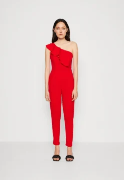 Wal G Kelly Ruffle - Jumpsuit - Red