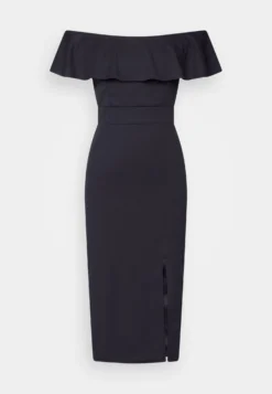 Camille Ruffle Midi - Cocktailjurk - Navy Blue
