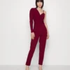 Wal G Ciaramin One Sleeve Jumpsuit - Jumpsuit - Berry Wine