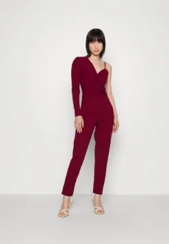 Wal G Ciaramin One Sleeve Jumpsuit - Jumpsuit - Berry Wine