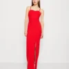 Wal G Jeane Strappy Maxi - Jerseyjurk - Red