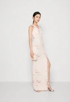 Wal G Wedding Dolly V Neck Print Maxi - Jerseyjurk - Apricot/Multi-Coloured -Wal G Verkoopwinkel b6f77d0ec4e6467c94c456ad3945f17c scaled