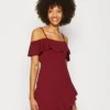 Wal G Revra Strappy Frill Skater - Cocktailjurk - Berry Wine