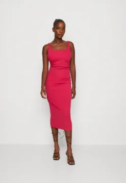 Wal G Mima Midi - Jerseyjurk - Fuchsia
