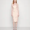 Wal G Wedding Alma V Neck Midi - Jerseyjurk - Light Pink