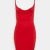 Wal G Tanya Cowl Mini Dress - Cocktailjurk - Red