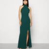 Wal G Sara Halter Neck Maxi Dress - Galajurk - Forest Green