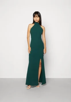 Wal G Sara Halter Neck Maxi Dress - Galajurk - Forest Green