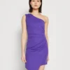 Wal G Liza One Shoulder Midi - Jerseyjurk - Purple
