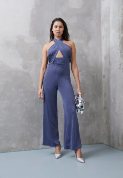Wal G Party Jojo Halter - Jumpsuit - Denim Blue