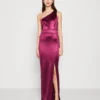 Wal G Stoey One Shoulder Maxi - Jerseyjurk - Plum