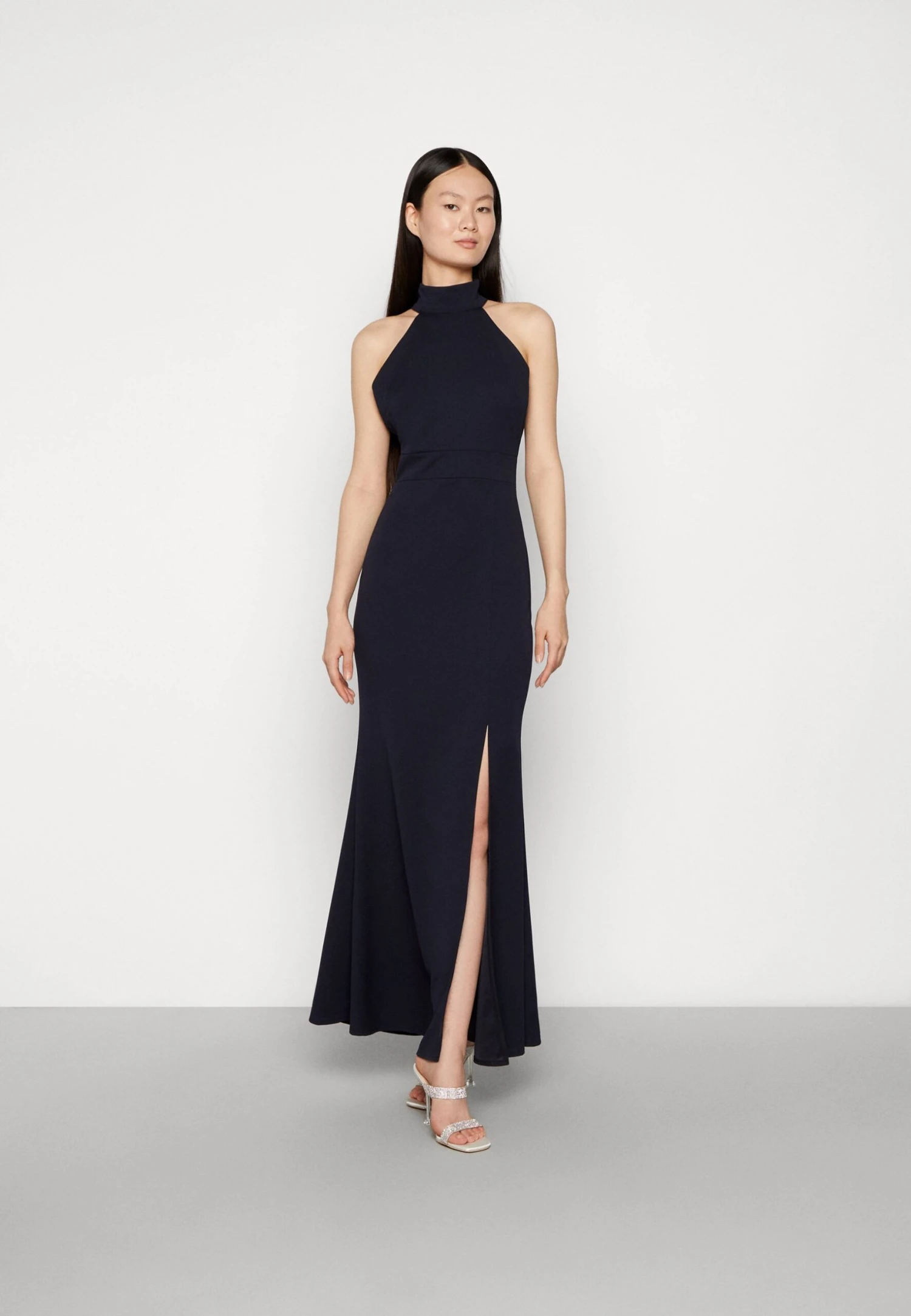 Wal G Halter Neck Maxi Dress - Galajurk - Navy Blue 1 Wal G Halter Neck Maxi Dress - Galajurk - Navy Blue
