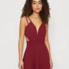 Wal G Milly Strap Skater - Jerseyjurk - Wine