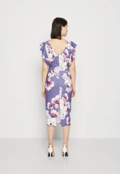 Wal G Diana Ruffle Sleeve Midi Dress - Jerseyjurk - Purple -Wal G Verkoopwinkel c2e3d841455e44a0b6a7fd8b57957f0b scaled