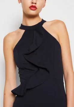 Wal G Sasha Frill Neck Midi Dress - Jerseyjurk - Navy Blue -Wal G Verkoopwinkel c7d008aaf31c46f59ea025dc8d718b8f scaled