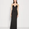 Wal G Dolly V Neck Maxi - Jerseyjurk - Black