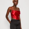 Wal G Christian Corset Crop - Top - Red