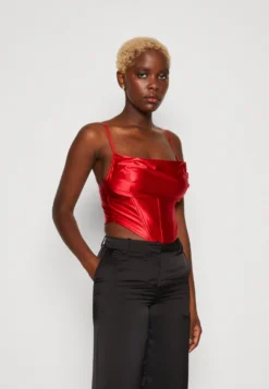 Wal G Christian Corset Crop - Top - Red