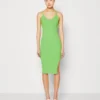 Wal G Cruise Collection Libby Strappy Midi Dress - Jerseyjurk - Leaf Green