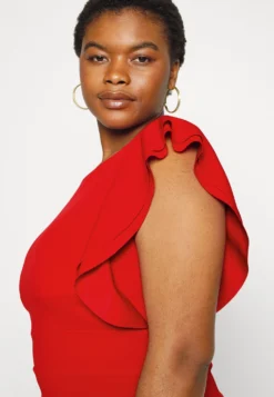 Rusie Ruffle Midi - Cocktailjurk - Red -Wal G Verkoopwinkel cc7701c4b1234598b47a5e4306a9959b scaled