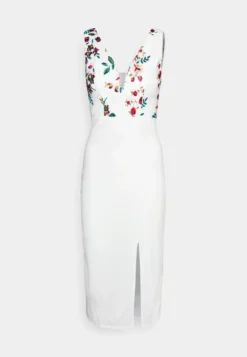 Embroidered V Neck Rose Midi - Jurk - White Floral -Wal G Verkoopwinkel dc6fcfbd56704b0196867f71f19f505e scaled