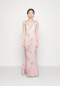 Wedding Gigi One Shoulder Print Maxi - Galajurk - Peach Print