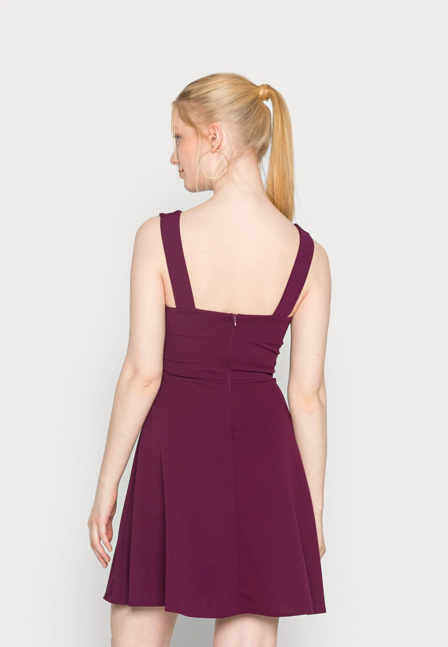Wal G Jaqueline Skater Dress - Cocktailjurk - Plum 3 Wal G Jaqueline Skater Dress - Cocktailjurk - Plum - Afbeelding 3