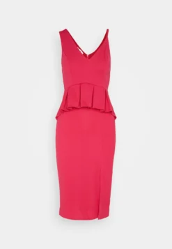 Wal G Sweeny Peplum Midi Dress - Jerseyjurk - Dark Fuchsia -Wal G Verkoopwinkel de414ff8cf67411d9aaa6111f24534d1 scaled