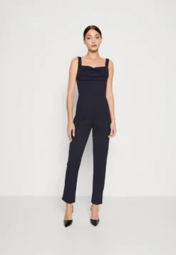 Wal G Serena Pleated - Jumpsuit - Navy Blue