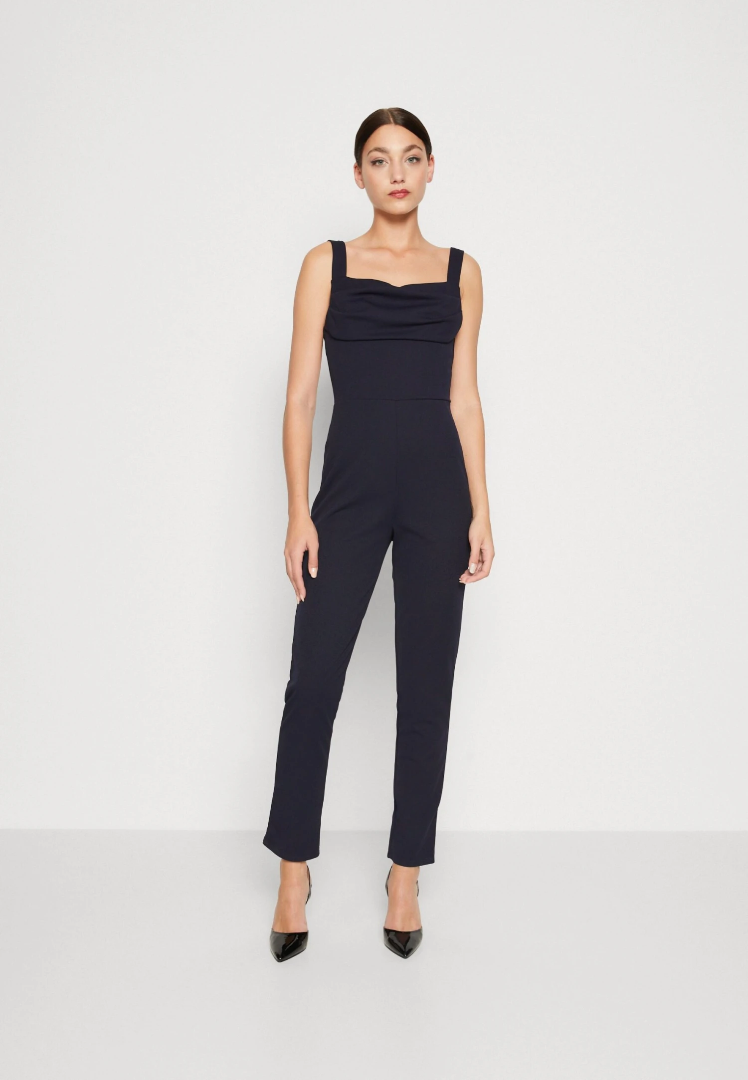 Wal G Serena Pleated - Jumpsuit - Navy Blue 1 Wal G Serena Pleated - Jumpsuit - Navy Blue