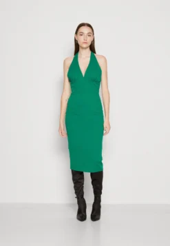 Wal G Jack Halter Neck Midi - Jerseyjurk - Leaf Green