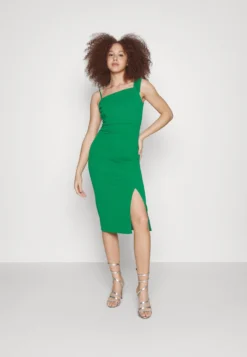 Wal G Revra One Shoulder Midi Dress - Cocktailjurk - Leaf Green