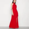 Wal G Halter Neck Maxi Dress - Galajurk - Red