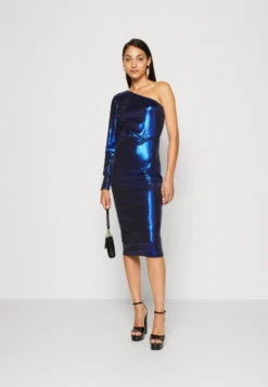 Wal G Hali One Sleeve Midi - Cocktailjurk - Electric Blue -Wal G Verkoopwinkel e651a827c7734dcc8b48ebfab1d240fd scaled